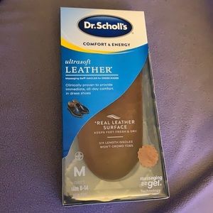 Dr. Scholl’s Men’s Leather Insoles for Dress Shoes Comfort and Energy